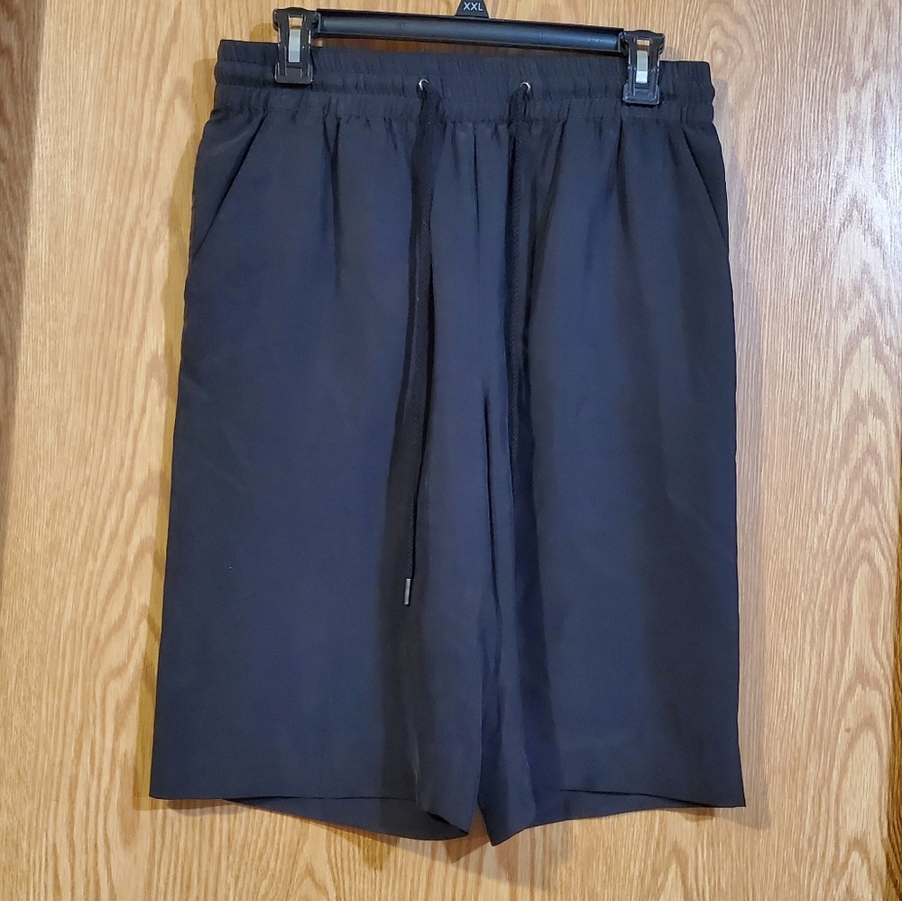 COS long silk shorts